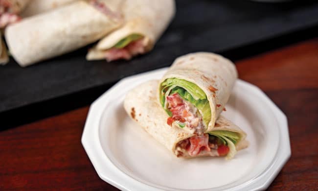 A Summer Spin on BLT Wraps